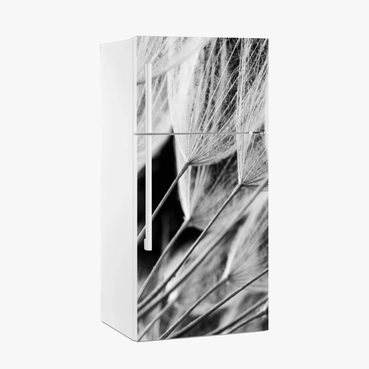 Sticker pour réfrigérateur plumes de pissenlit en noir et blanc – Wallnifity® Sticker pour réfrigérateur plumes de pissenlit en noir et blanc – Wallnifity®