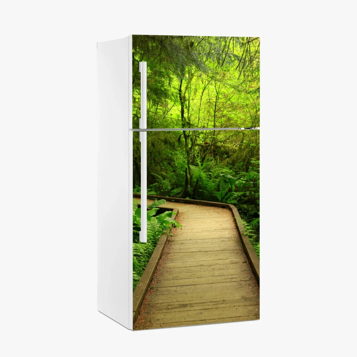 Sticker pour réfrigérateur sentier boisé baigné de verdure – Wallnifity® Sticker pour réfrigérateur sentier boisé baigné de verdure – Wallnifity®