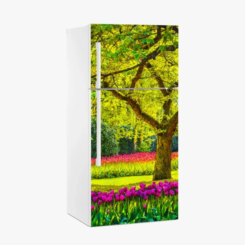 Sticker pour réfrigérateur promenade de printemps parmi les tulipes à Keukenhof – Wallnifity® Sticker pour réfrigérateur promenade de printemps parmi les tulipes à Keukenhof – Wallnifity®