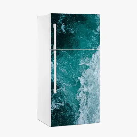 Sticker pour réfrigérateur symphonie d'écume et d'azur – Wallnifity®