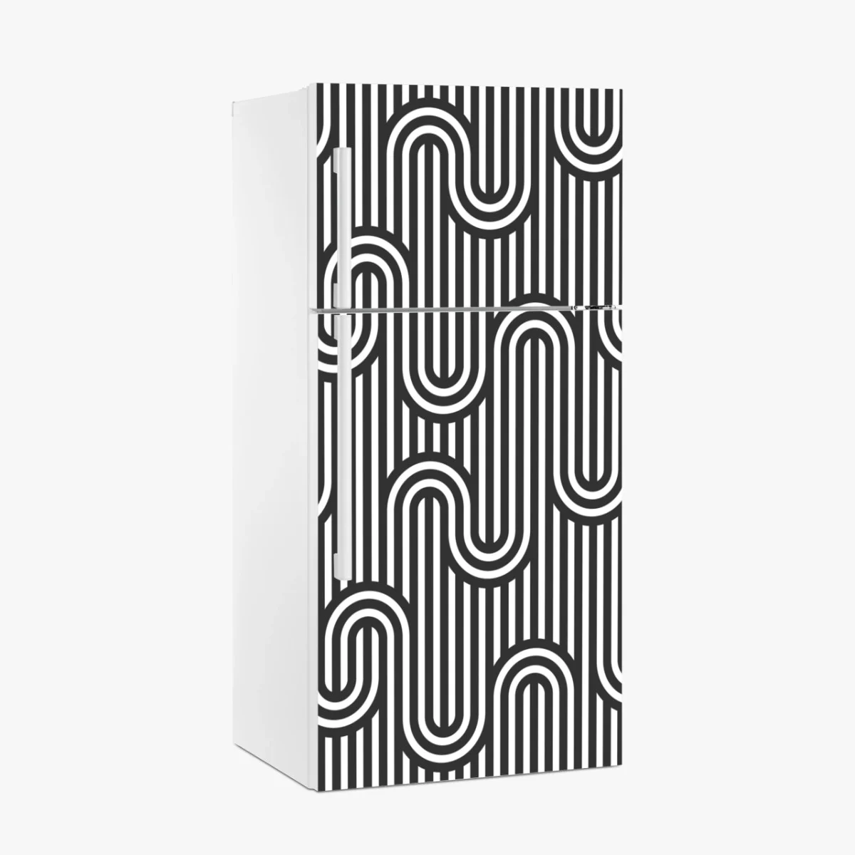 Sticker pour réfrigérateur motif optique géométrique en noir et blanc – Wallnifity® Sticker pour réfrigérateur motif optique géométrique en noir et blanc – Wallnifity®