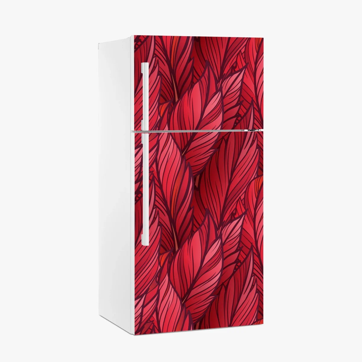 Sticker pour réfrigérateur motif de grandes feuilles rouges stylisées – Wallnifity® Sticker pour réfrigérateur motif de grandes feuilles rouges stylisées – Wallnifity®
