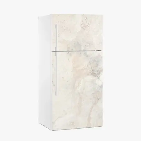 Sticker pour réfrigérateur marbre beige aux veines délicates – Wallnifity®
