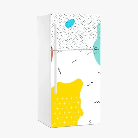 Sticker pour réfrigérateur motif abstrait coloré et vibrant – Wallnifity®