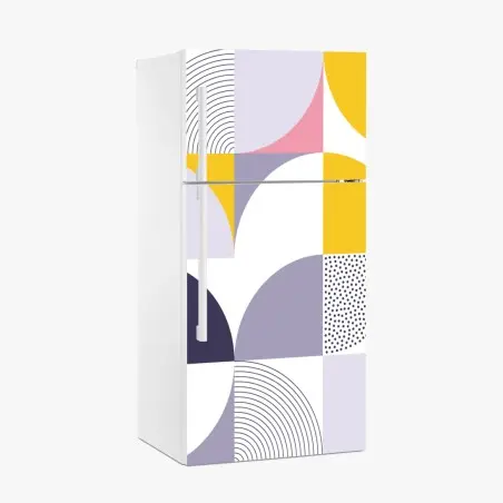 Sticker pour réfrigérateur composition géométrique pastel moderne – Wallnifity®
