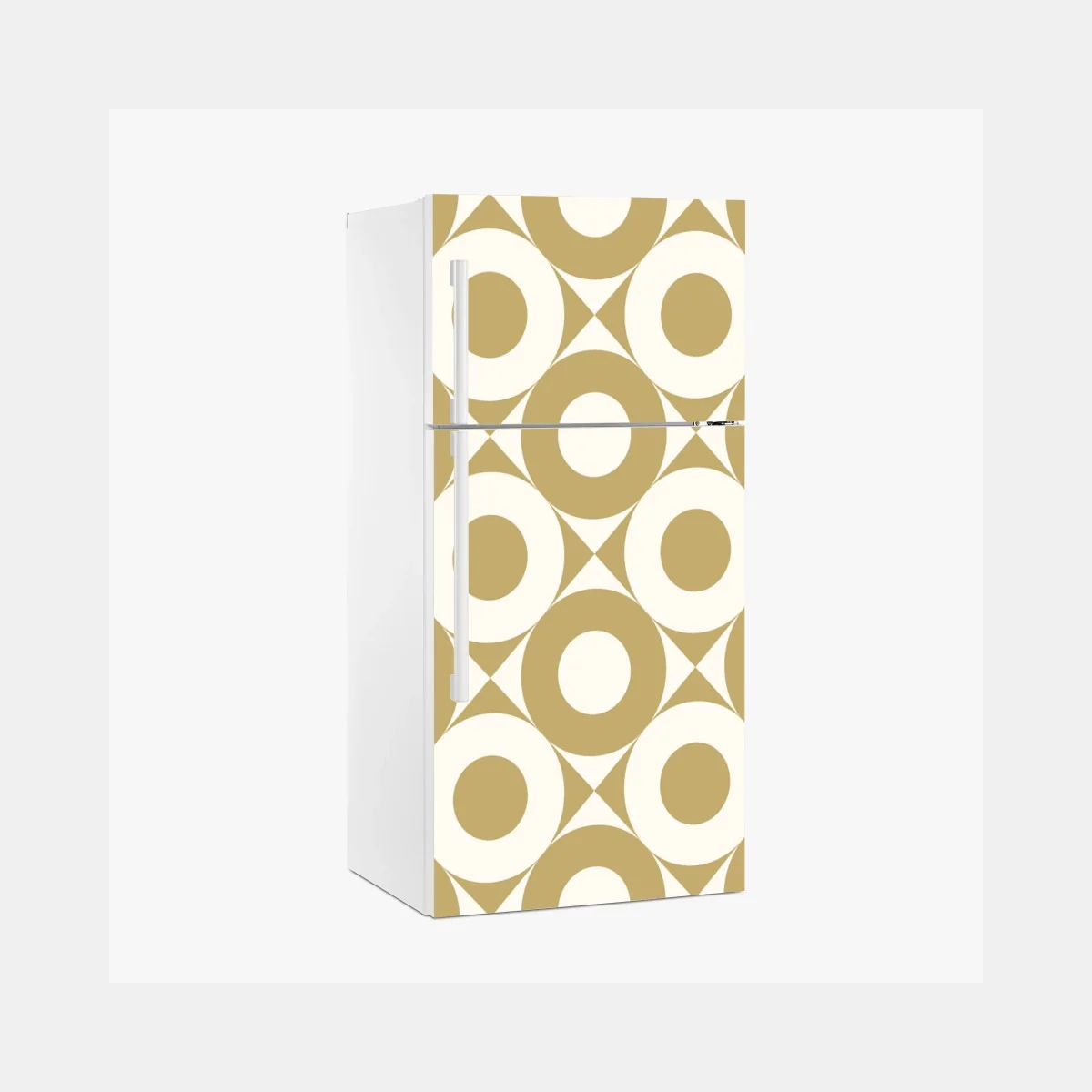 Sticker pour réfrigérateur motif géométrique rétro beige et crème – Wallnifity® Sticker pour réfrigérateur motif géométrique rétro beige et crème – Wallnifity®
