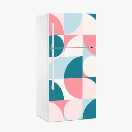 Sticker pour réfrigérateur motif géométrique pastel moderne – Wallnifity®