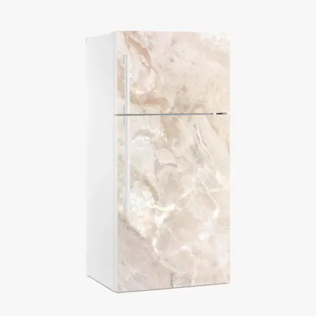 Sticker pour réfrigérateur marbre crème élégant pour décoration murale – Wallnifity®