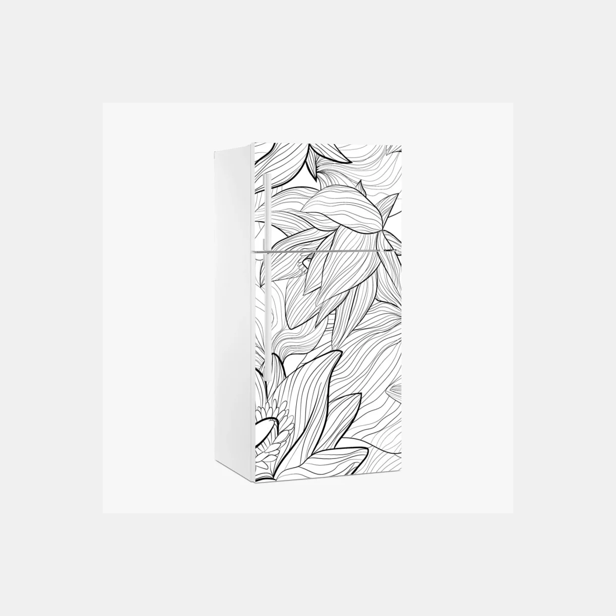 Sticker pour réfrigérateur motif floral linéaire noir et blanc – Wallnifity® Sticker pour réfrigérateur motif floral linéaire noir et blanc – Wallnifity®