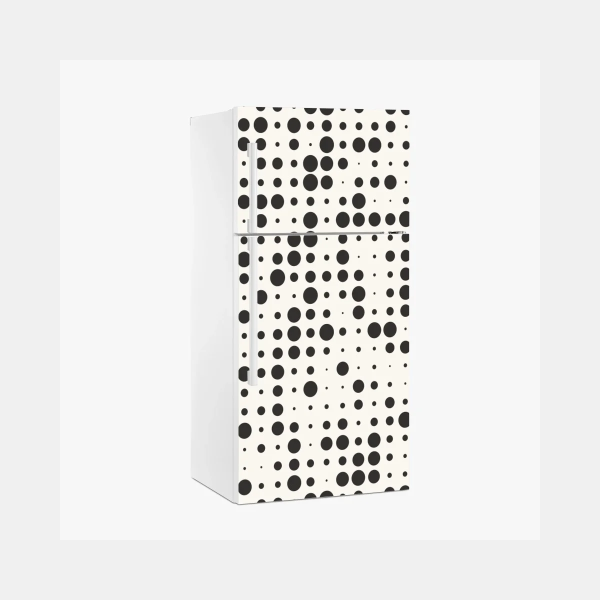Sticker pour réfrigérateur motif à pois graphique noir et crème – Wallnifity® Sticker pour réfrigérateur motif à pois graphique noir et crème – Wallnifity®