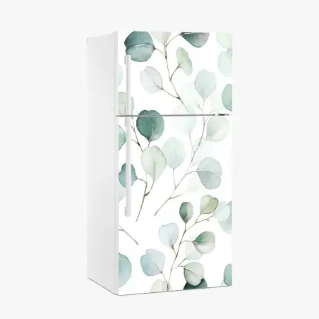 Sticker pour réfrigérateur motif eucalyptus aquarelle délicat – Wallnifity®
