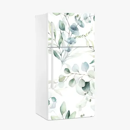 Sticker pour réfrigérateur eucalyptus aquarelle élégant motif botanique apaisant – Wallnifity®