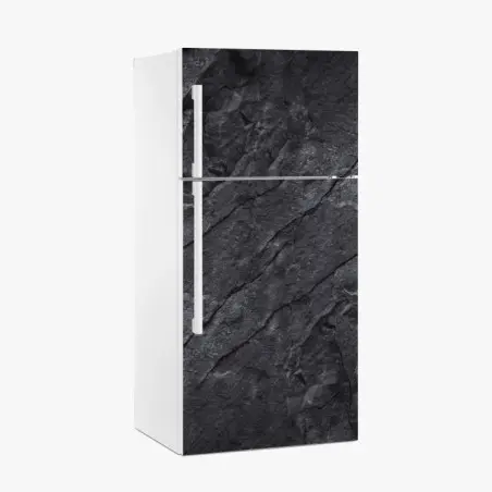 Sticker pour réfrigérateur texture d'ardoise naturelle sombre – Wallnifity®