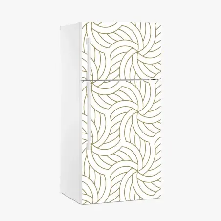 Sticker pour réfrigérateur motif géométrique doré en spirale – Wallnifity®