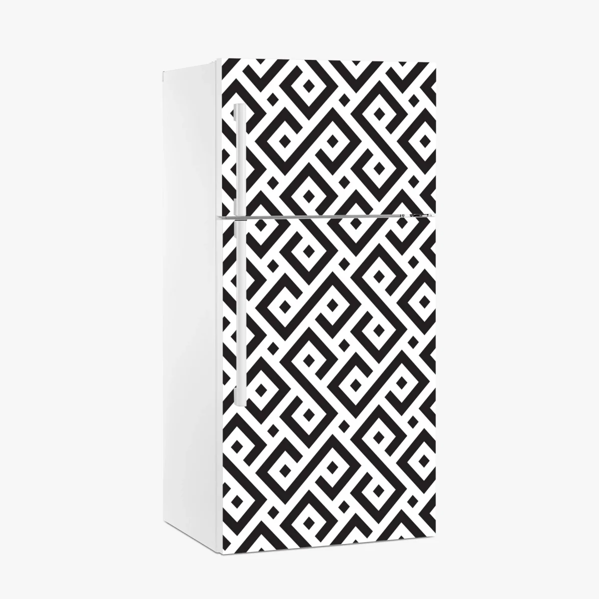 Sticker pour réfrigérateur motif méandre géométrique noir et blanc pour décoration murale – Wallnifity® Sticker pour réfrigérateur motif méandre géométrique noir et blanc pour décoration murale – Wallnifity®