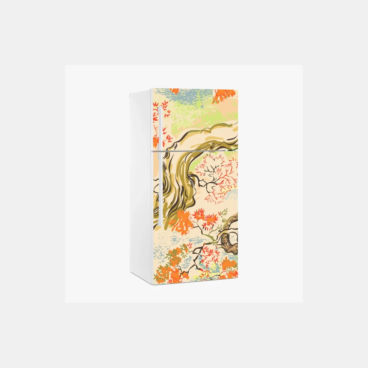 Sticker pour réfrigérateur paysage japonisant aux feuilles d'érable – Wallnifity® Sticker pour réfrigérateur paysage japonisant aux feuilles d'érable – Wallnifity®