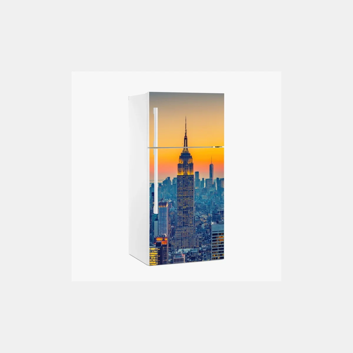 Sticker pour réfrigérateur vue panoramique de New York au coucher de soleil – Wallnifity® Sticker pour réfrigérateur vue panoramique de New York au coucher de soleil – Wallnifity®
