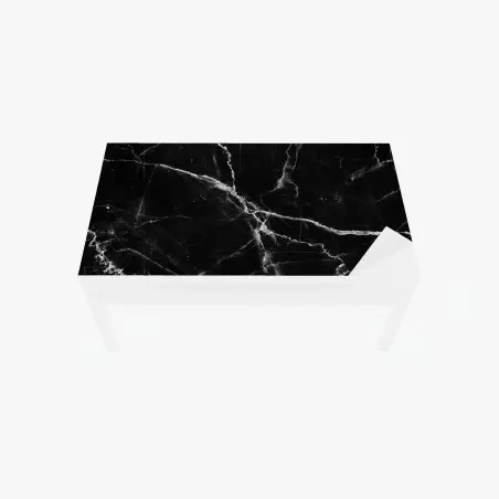 Sticker pour table et bureau élégance marbre noir veiné – Wallnifity®