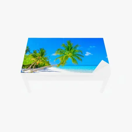 Sticker pour table et bureau évasion tropicale aux Maldives – Wallnifity®