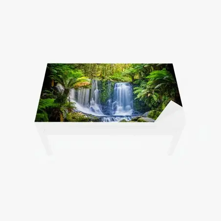 Sticker pour table et bureau cascade envoûtante du Mt Field, Tasmanie – Wallnifity®