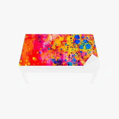 Sticker pour table et bureau abstraction marbrée ottomane multicolore – Wallnifity®