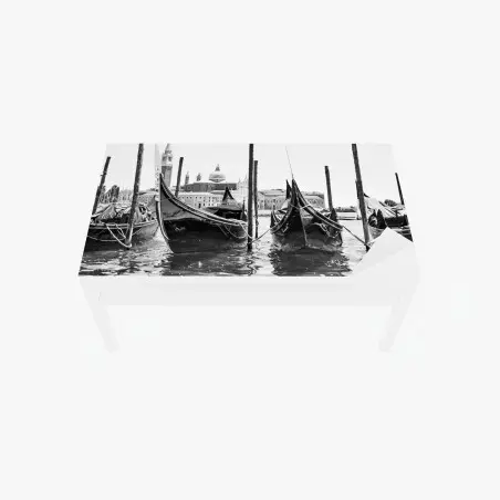 Sticker pour table et bureau gondoles amarrées à Venise – Wallnifity®
