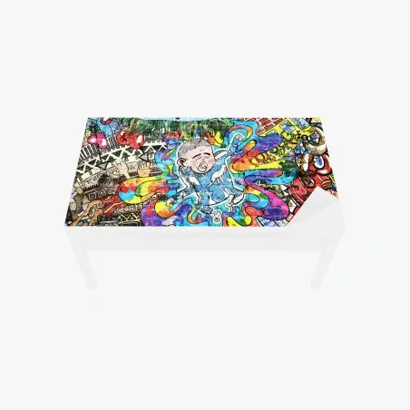 Sticker pour table et bureau rêveries urbaines - fresque psychédélique – Wallnifity®