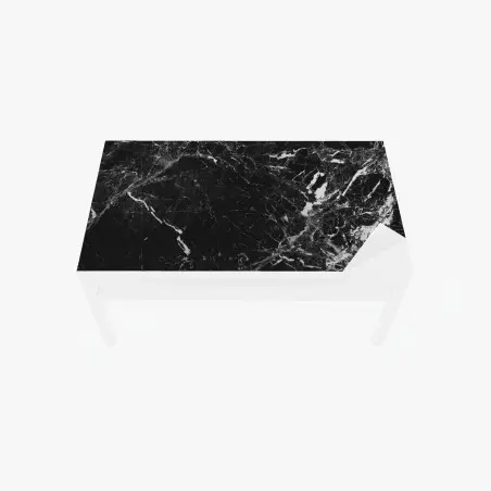 Sticker pour table et bureau marbre noir veiné élégant – Wallnifity®