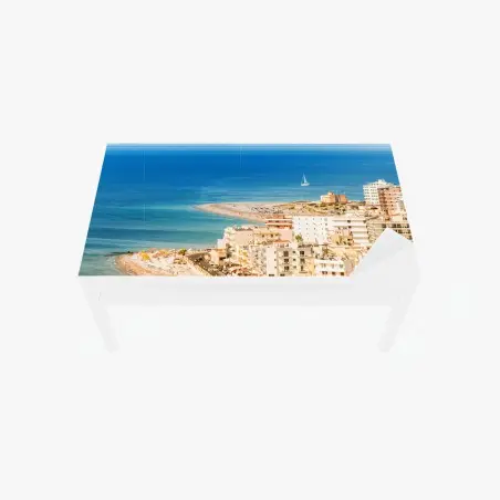 Sticker pour table et bureau panorama côtier ensoleillé – Wallnifity®