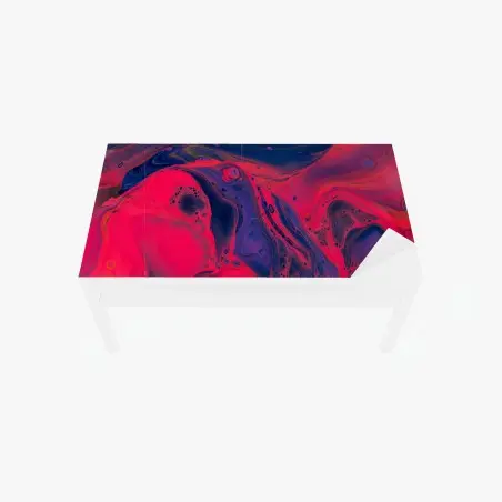 Sticker pour table et bureau abstraction fluide néon rose et violet – Wallnifity®