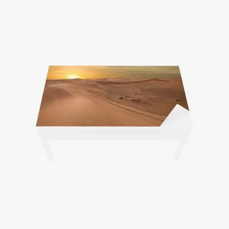 Sticker pour table et bureau paysage de dunes au coucher du soleil, Émirats arabes unis – Wallnifity®