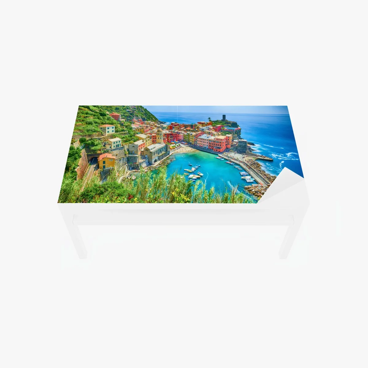 Sticker pour table et bureau vue panoramique de Vernazza sur la côte de la Ligurie – Wallnifity® Sticker pour table et bureau vue panoramique de Vernazza sur la côte de la Ligurie – Wallnifity®