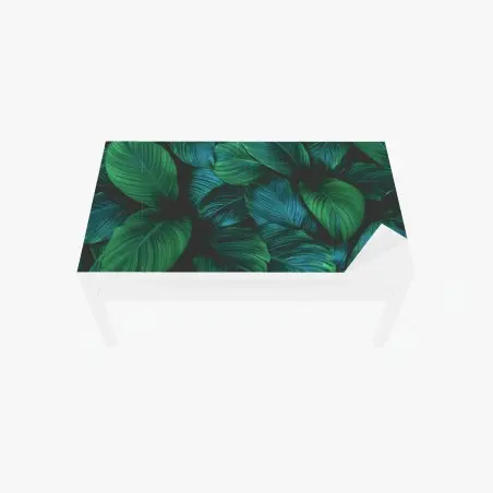 Sticker pour table et bureau motif feuilles tropicales luxuriantes – Wallnifity®
