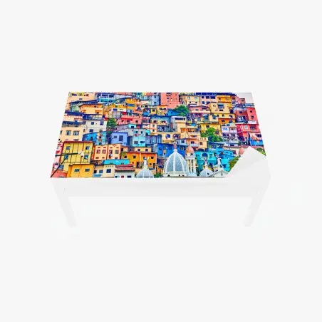 Sticker pour table et bureau maisons colorées de Las Peñas sur la colline Santa Ana, Guayaquil – Wallnifity®