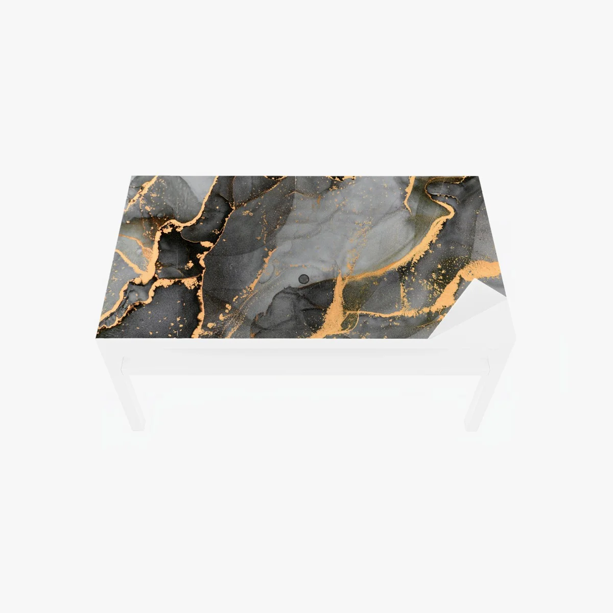 Sticker pour table et bureau danse d'encre dorée sur marbre gris – Wallnifity® Sticker pour table et bureau danse d'encre dorée sur marbre gris – Wallnifity®