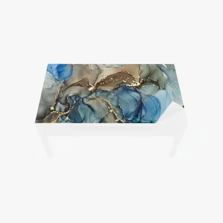 Sticker pour table et bureau courants d'azur et d'or – Wallnifity®