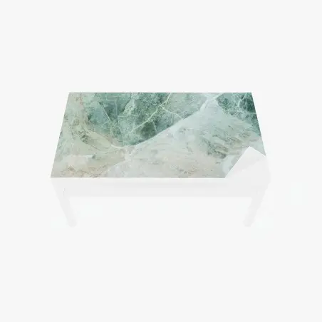 Sticker pour table et bureau marbre émeraude motif organique pour décoration murale – Wallnifity®