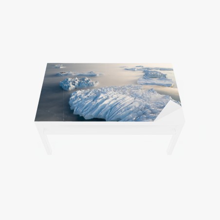 Sticker pour table et bureau paysage d'icebergs serein – Wallnifity®