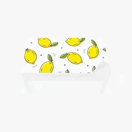 Sticker pour table et bureau motif répétitif de citrons graphiques – Wallnifity®