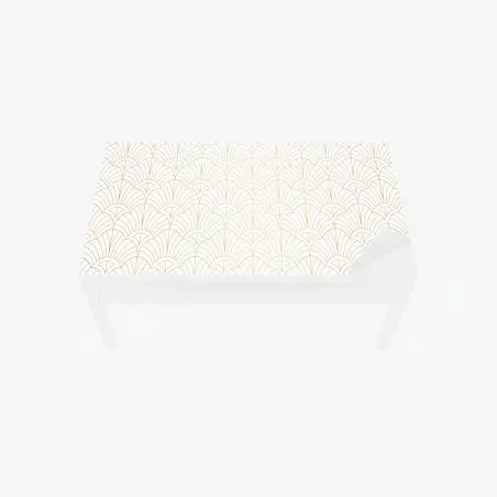 Sticker pour table et bureau motif art déco doré sur fond blanc – Wallnifity®