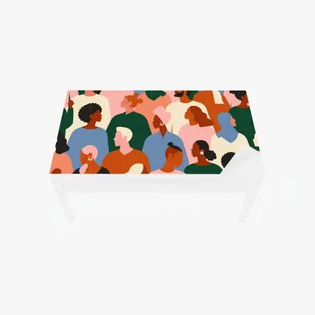 Sticker pour table et bureau visages de la diversité – Wallnifity®