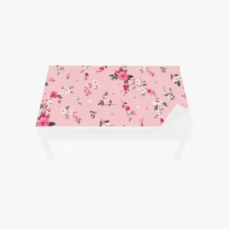 Sticker pour table et bureau douceur florale rose et blanche – Wallnifity®
