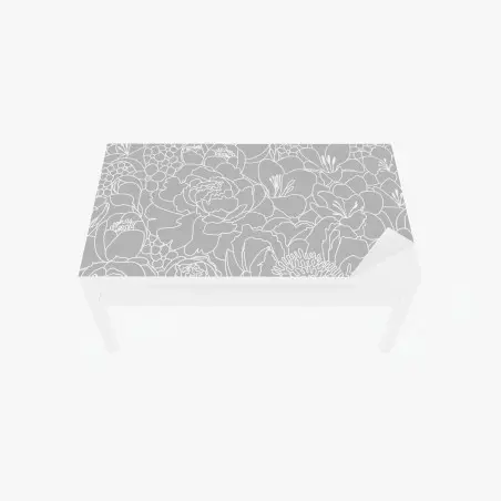 Sticker pour table et bureau motif floral monochrome élégant – Wallnifity®