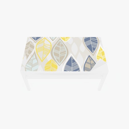 Sticker pour table et bureau motif feuilles scandinaves pastel – Wallnifity®