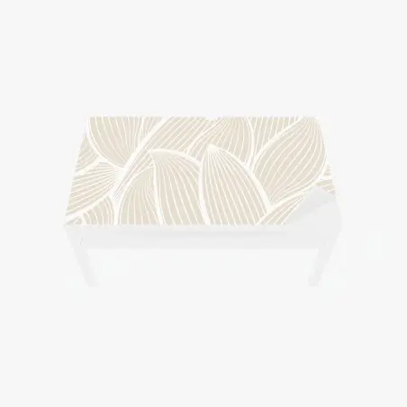 Sticker pour table et bureau motif floral organique beige minimaliste – Wallnifity®