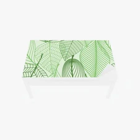 Sticker pour table et bureau motif feuilles graphiques vertes – Wallnifity®
