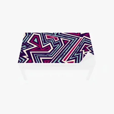 Sticker pour table et bureau motif géométrique rétro aux triangles colorés – Wallnifity®