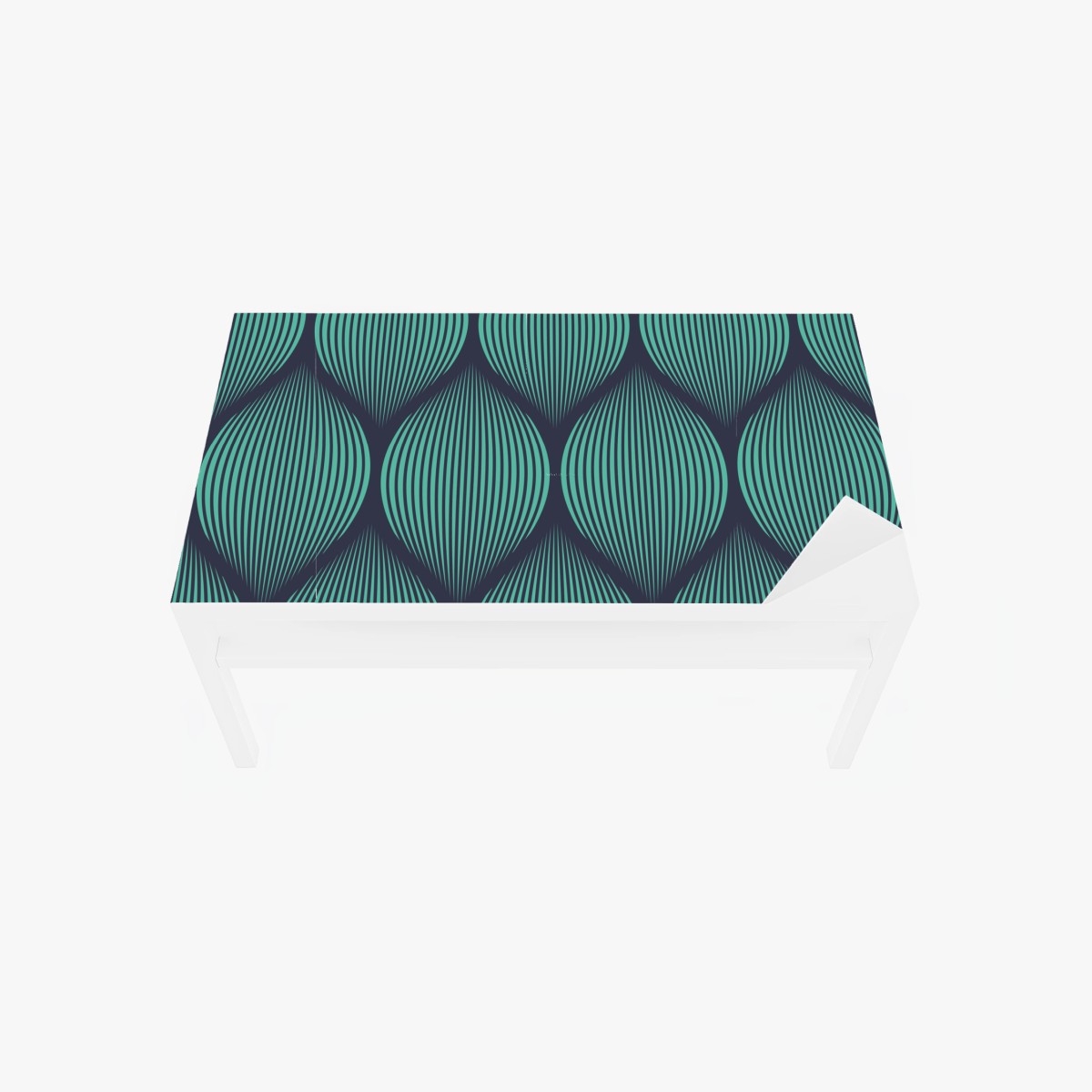 Sticker pour table et bureau motif géométrique turquoise et bleu marine – Wallnifity®