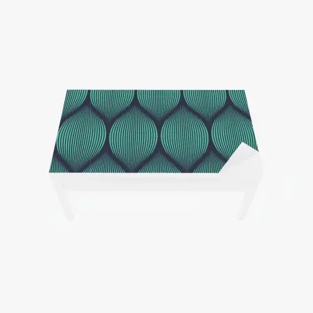 Sticker pour table et bureau motif géométrique turquoise et bleu marine – Wallnifity®
