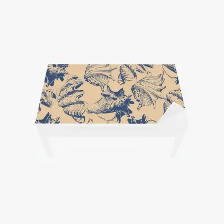 Sticker pour table et bureau motif coquillages marins rétro – Wallnifity®